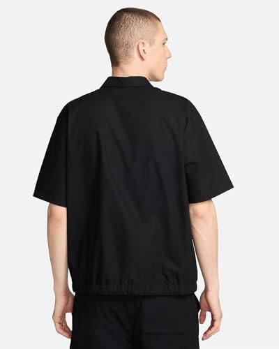 Nike Camisetas masculinas de manga curta OXFORD BTTNUP CLUB, Preto